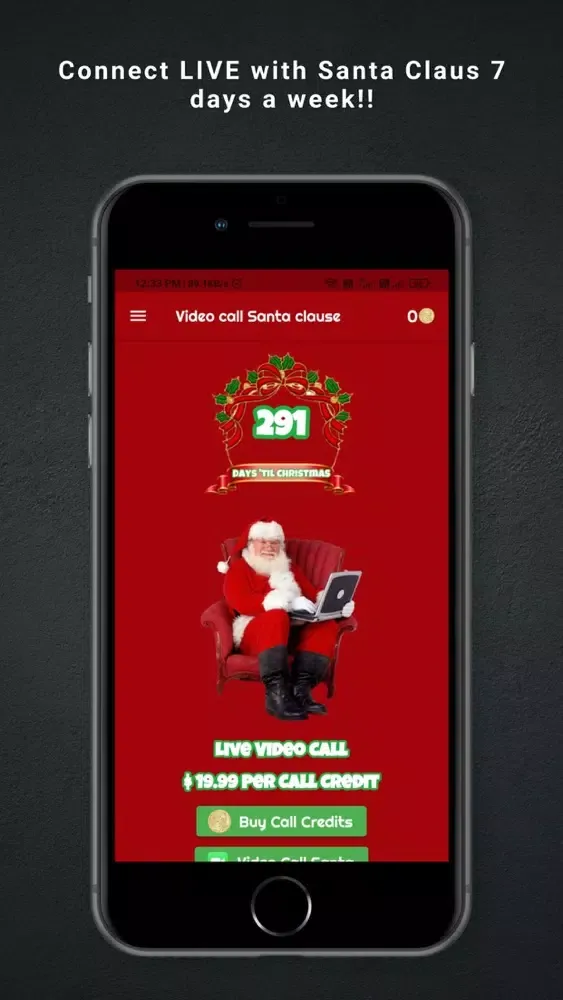 Tangkapan skrin Real Video Call Santa Claus