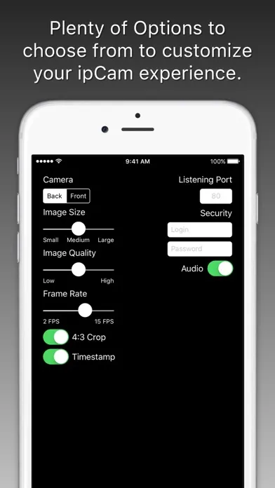Tangkapan skrin ipCam - Mobile IP Camera