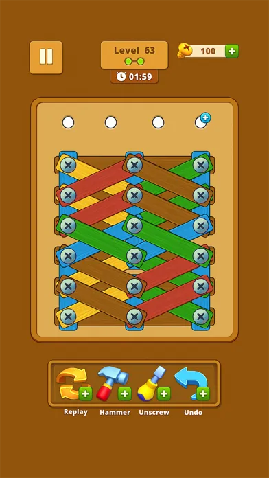 تصاویر Screw Wood Nuts: Bolts Puzzle