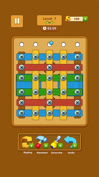 تصاویر Screw Wood Nuts: Bolts Puzzle