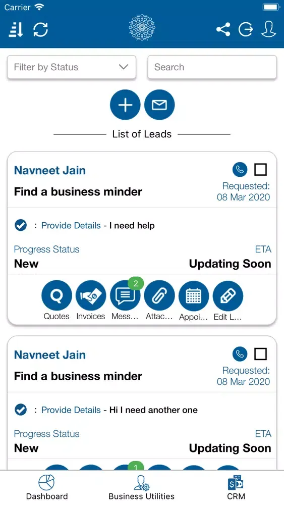 Tangkapan layar Your Business Minder