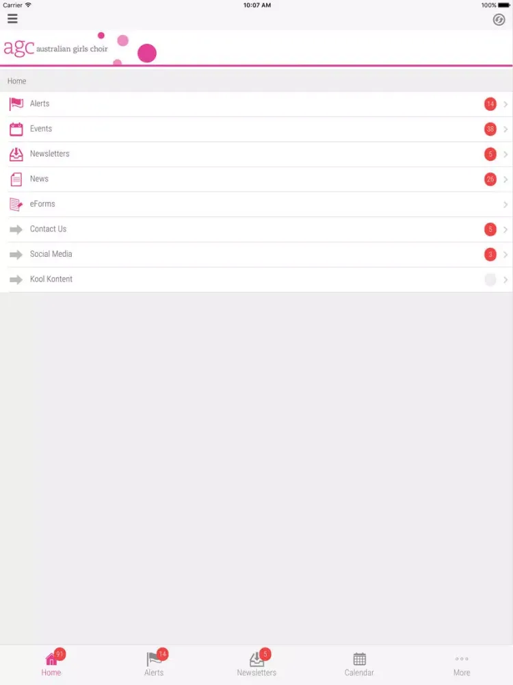 Tangkapan layar Australian Girls Choir - Skoolbag iPad 