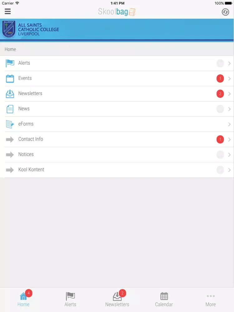 ภาพหน้าจอของ All Saints Catholic College - Skoolbag iPad 