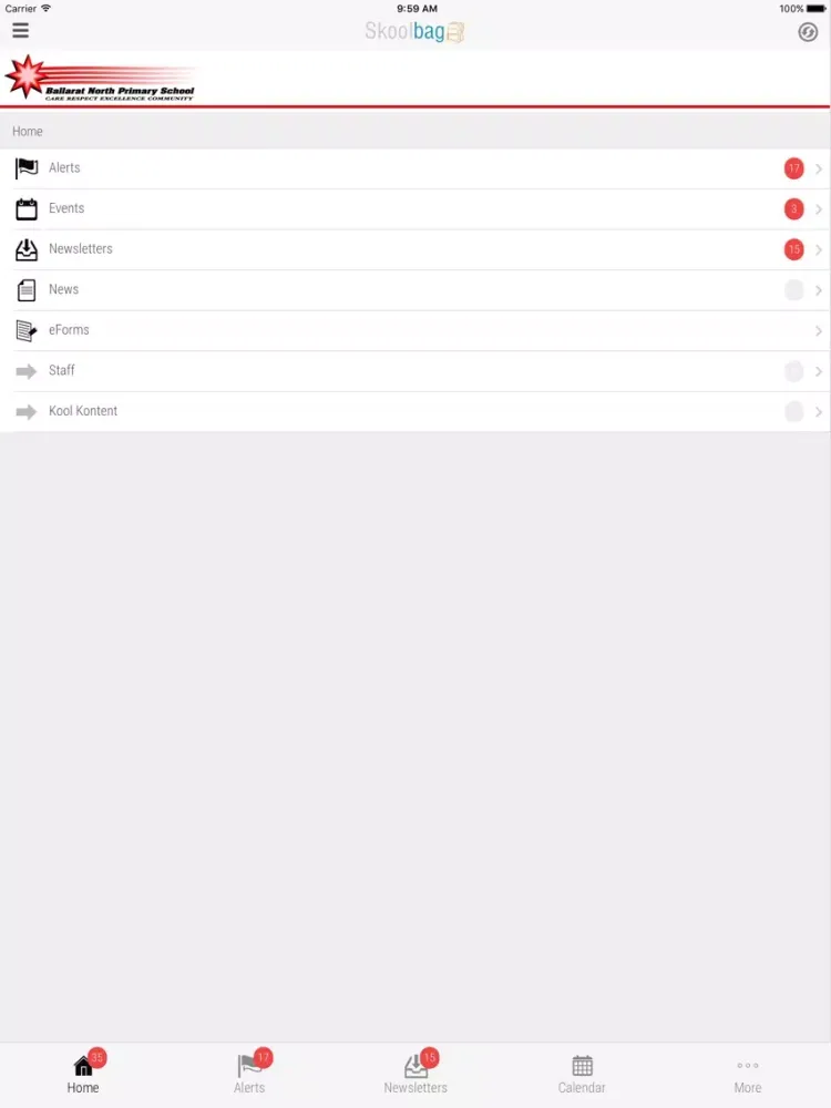 Ballarat North Primary School - Skoolbag iPad 應用截圖