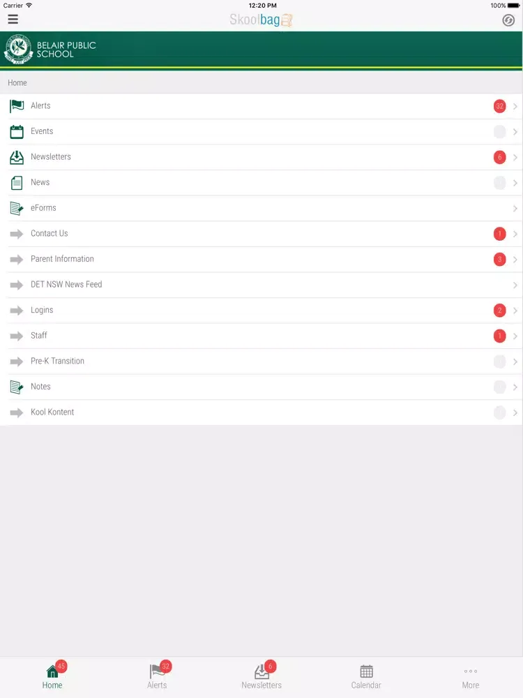 Belair Public School - Skoolbag iPad 应用截图