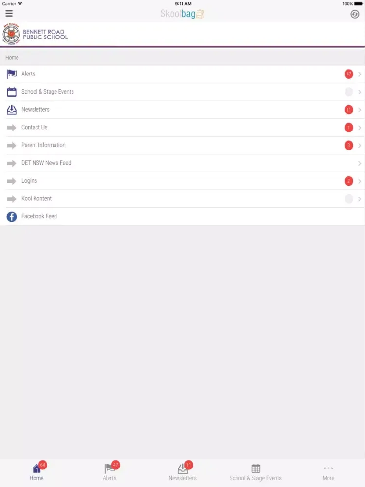 Bennett Road Public School - Skoolbag iPad  스크린샷