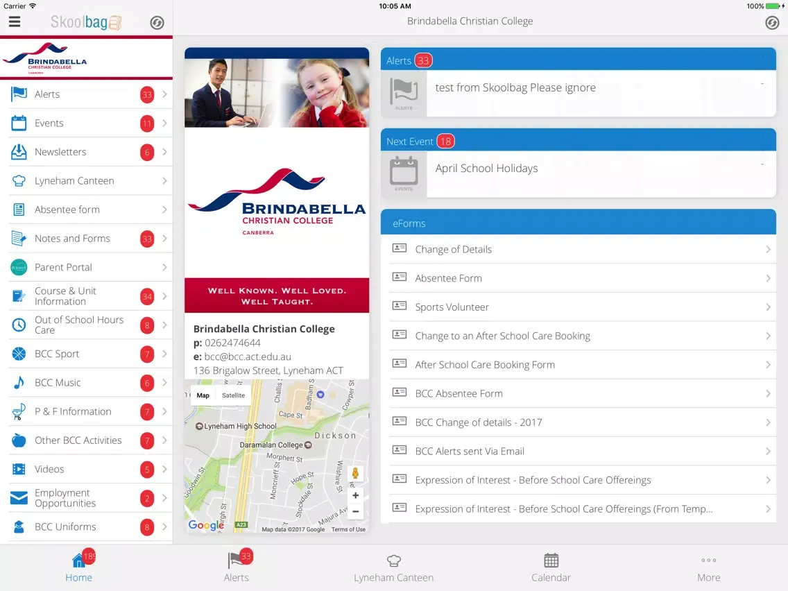 Brindabella Christian College - Skoolbag iPad 应用截图