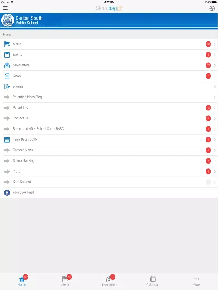 Carlton South Public School - Skoolbag iPad 应用截图