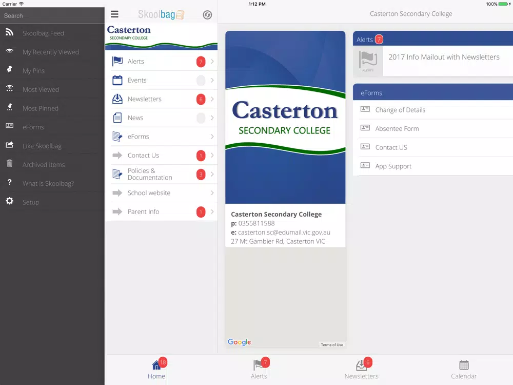 Casterton Secondary College - Skoolbag iPad  スクリーンショット