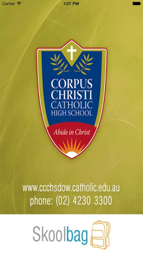Tangkapan skrin Corpus Christi Catholic High School Oak Flats - Skoolbag
