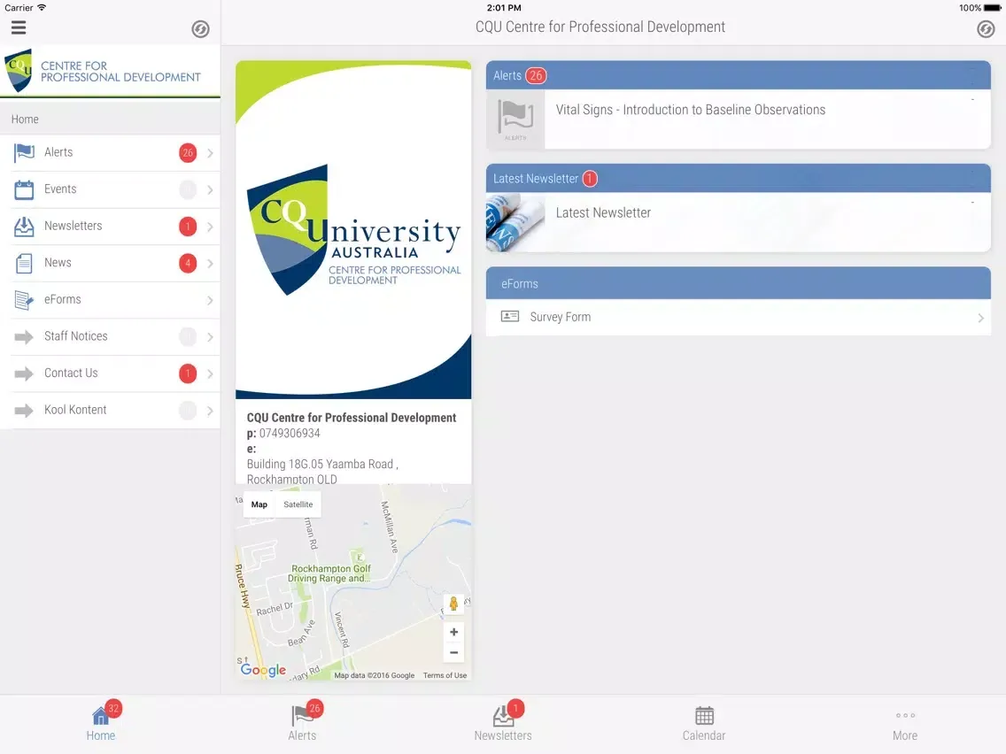 CQU - Centre for Professional Development iPad 應用截圖