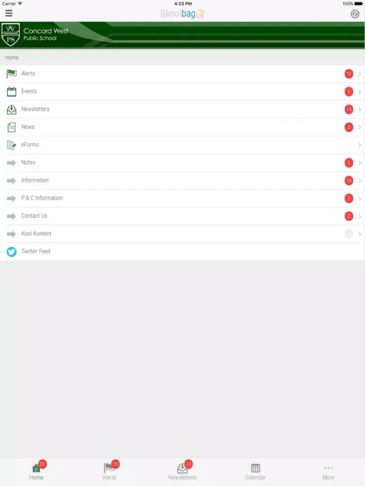 ภาพหน้าจอของ Concord West Public School - Skoolbag iPad 