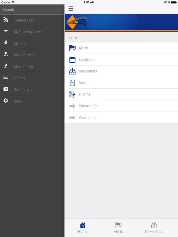 Diamond Creek East Primary School - Skoolbag iPad  Screenshots