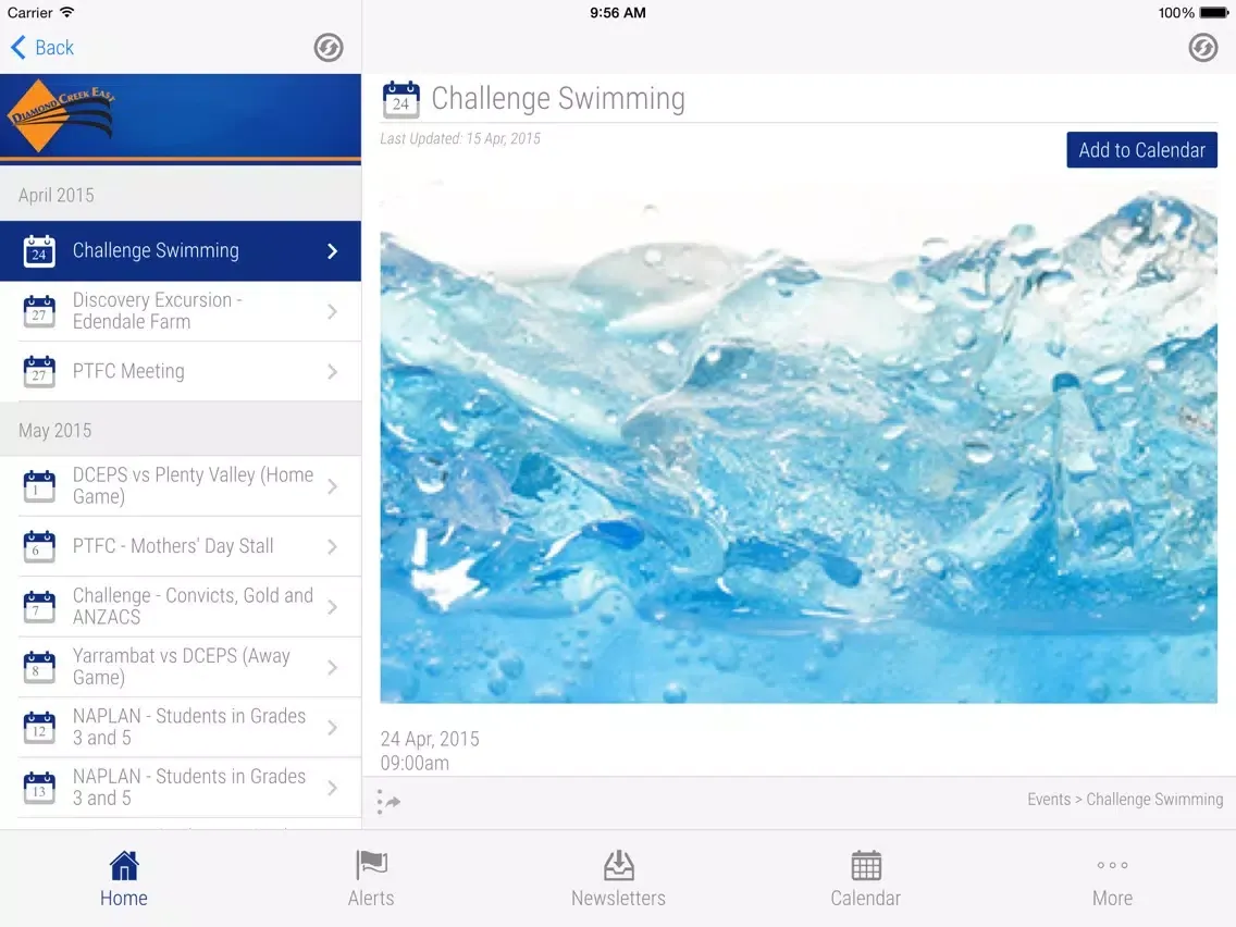 Diamond Creek East Primary School - Skoolbag iPad  Screenshots