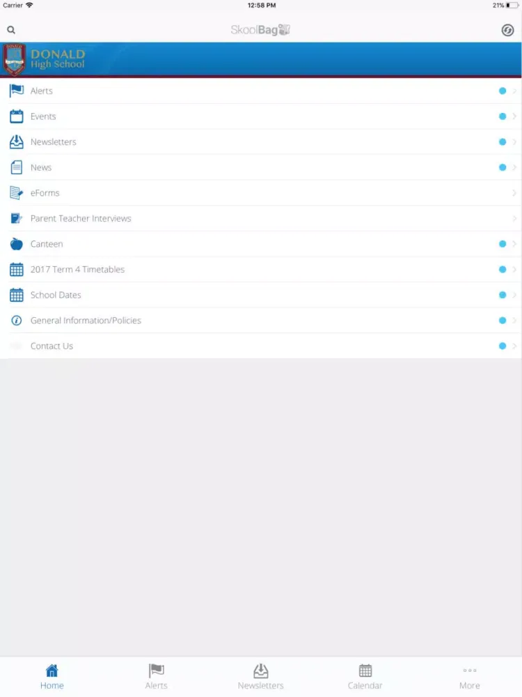 Donald High School iPad  Ekran Görüntüleri