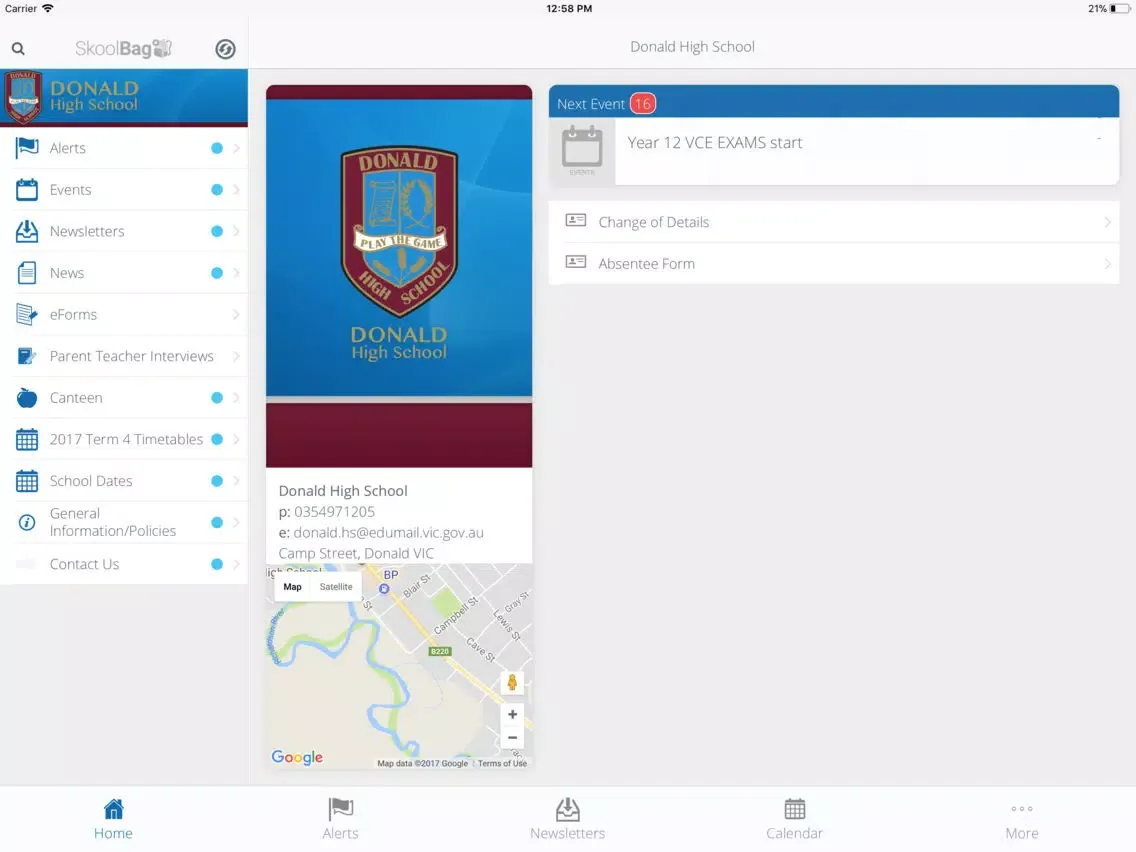 Donald High School iPad  Ekran Görüntüleri