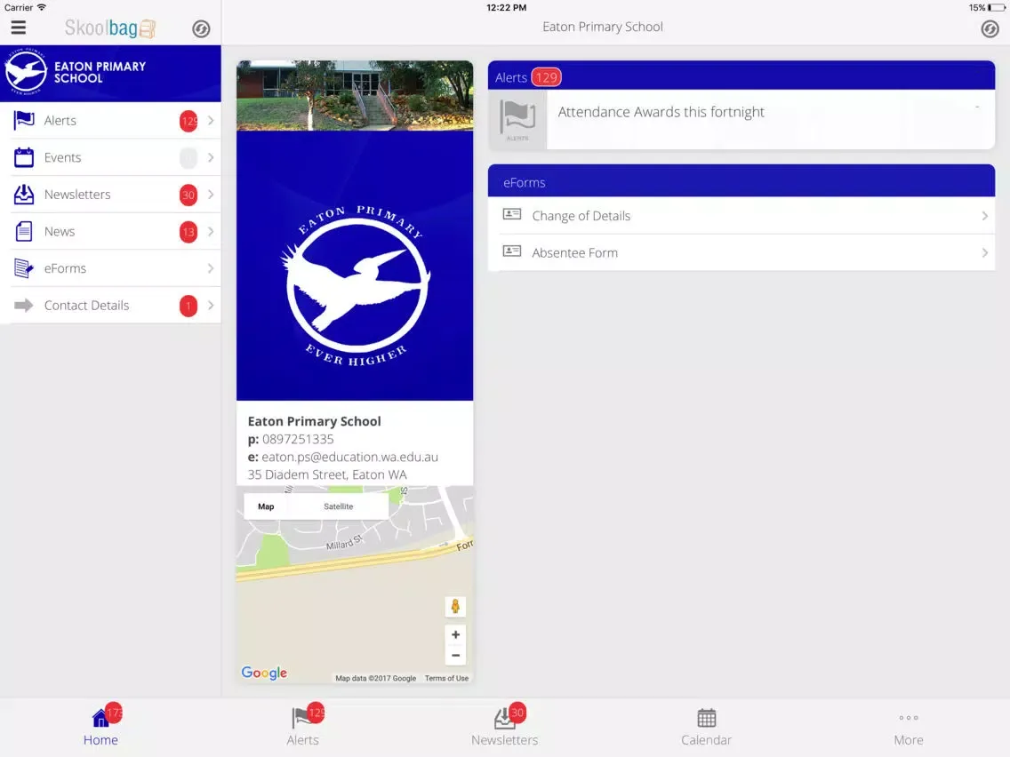 Скриншоты Eaton Primary School - Skoolbag iPad 