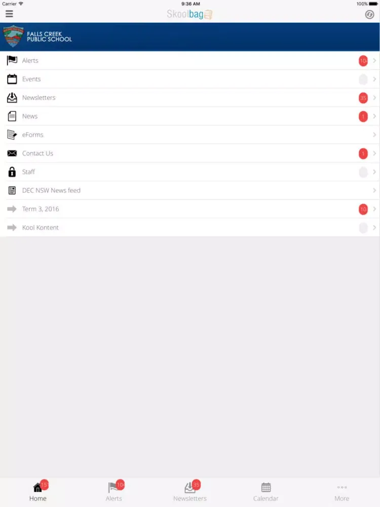 Zrzuty ekranu Falls Creek Public School iPad 
