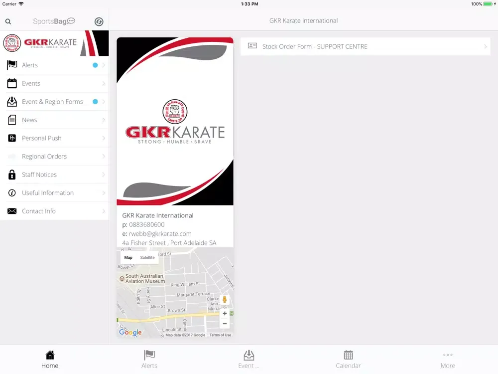 ภาพหน้าจอของ GKR Karate International iPad 