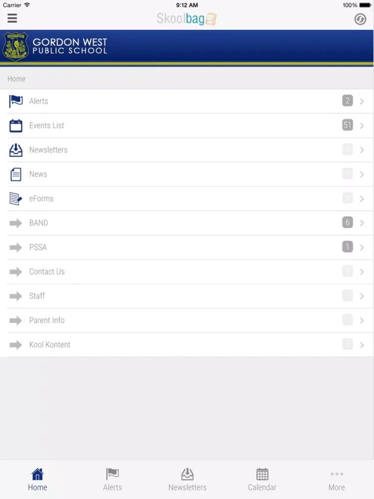 Gordon West Public School - Skoolbag iPad  스크린샷