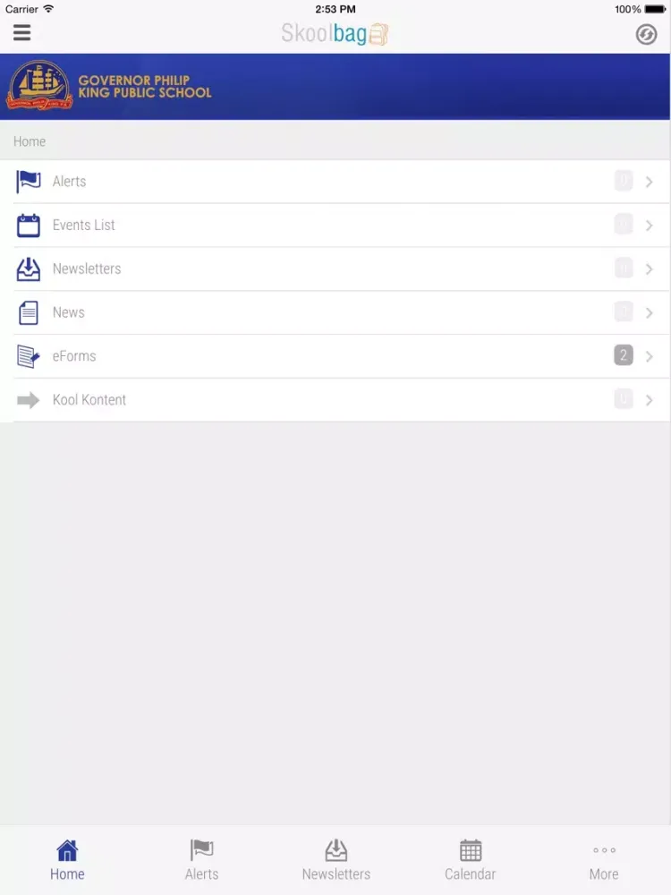 Governor Philip King Public School - Skoolbag iPad  Ekran Görüntüleri