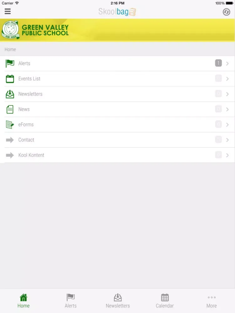 ภาพหน้าจอของ Green Valley Public School - Skoolbag iPad 