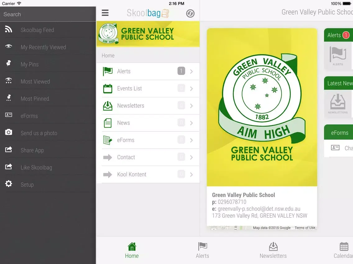ภาพหน้าจอของ Green Valley Public School - Skoolbag iPad 