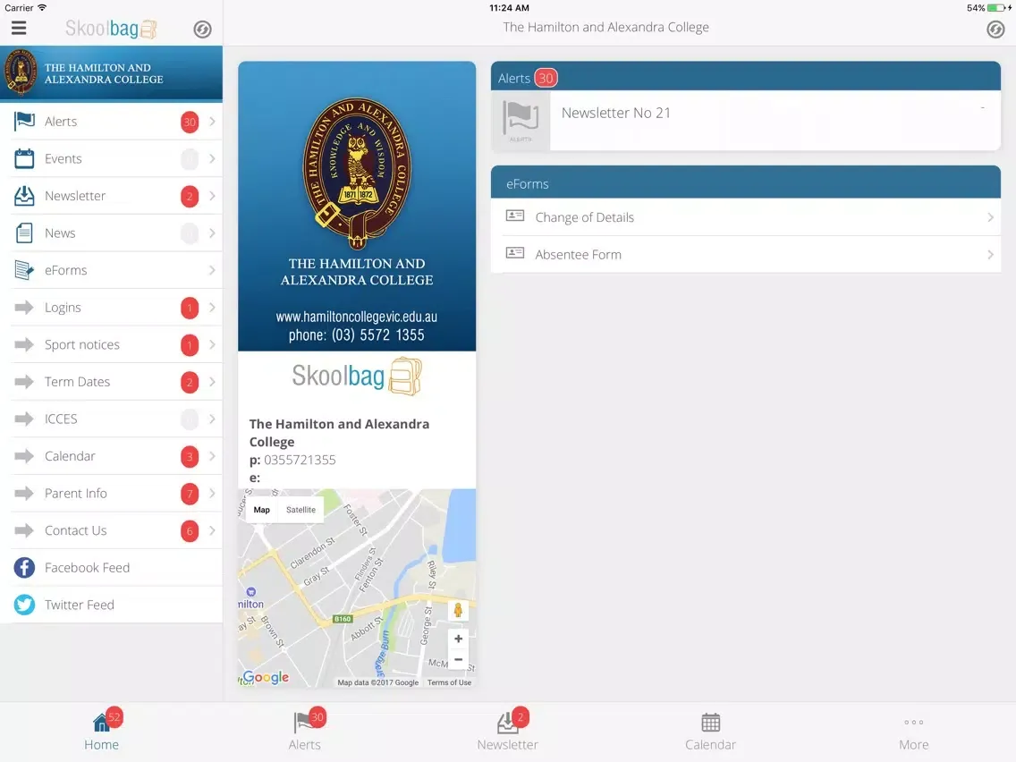 Capturas de pantalla de The Hamilton and Alexandra College - Skoolbag iPad 