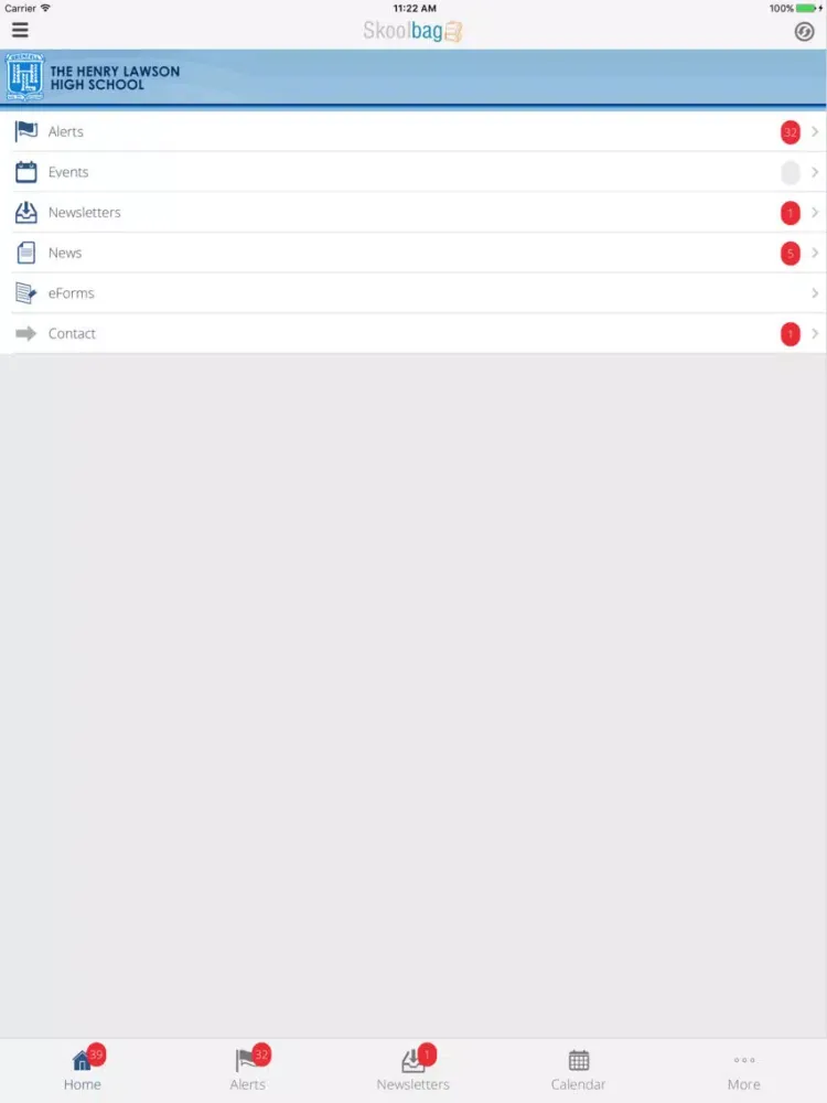 Tangkapan layar The Henry Lawson High School - Skoolbag iPad 
