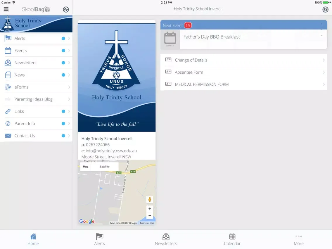 Capturas de tela do Holy Trinity School Inverell - Skoolbag iPad 
