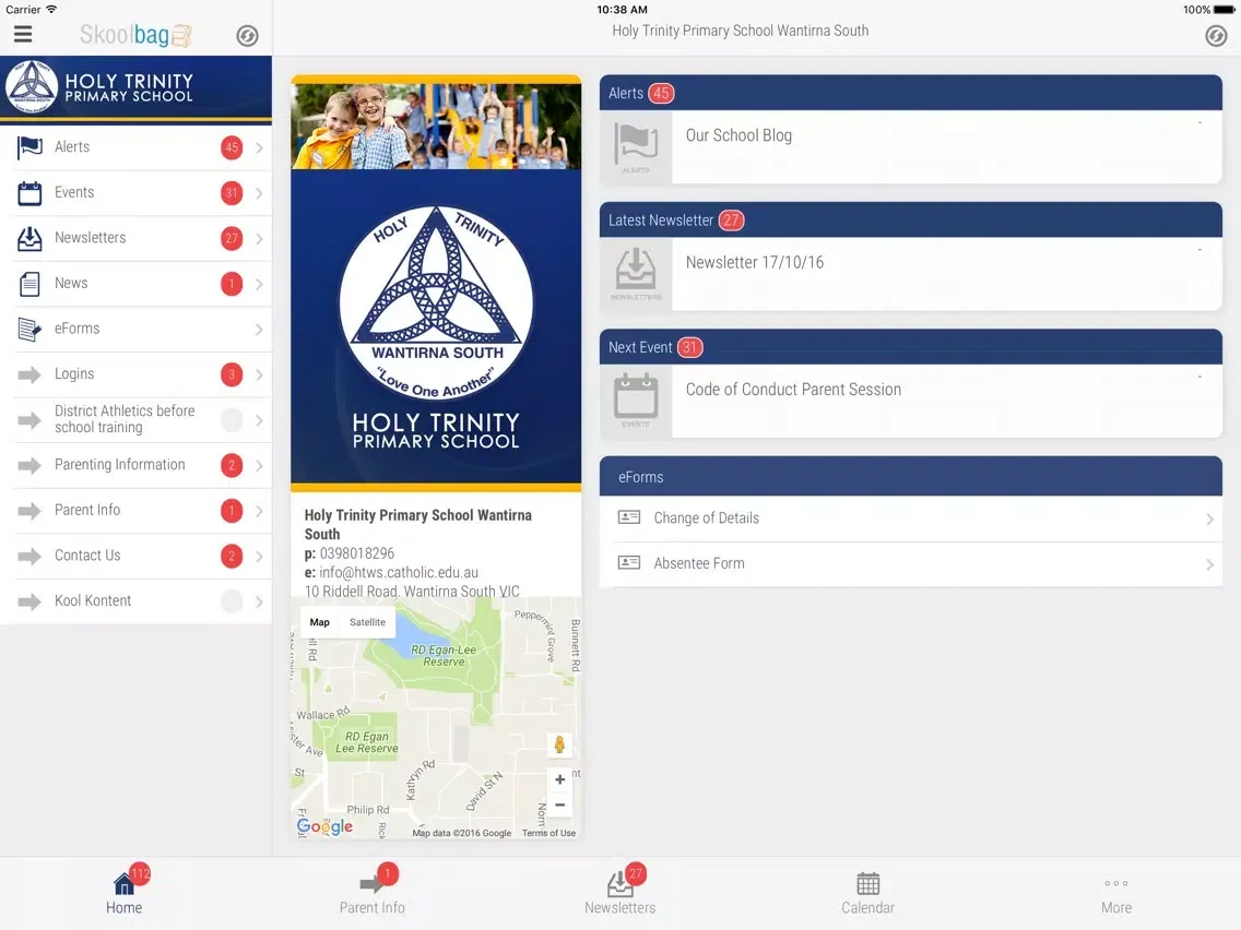 Holy Trinity Primary School Wantirna South iPad  Screenshots