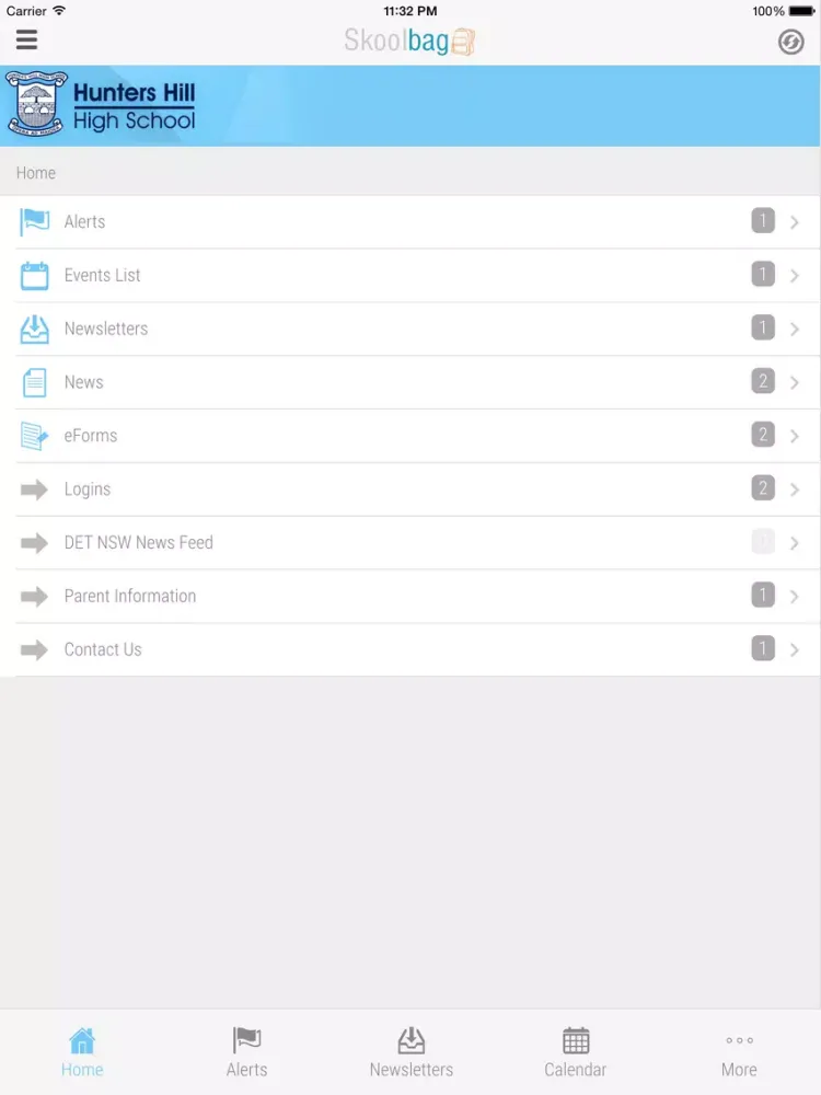 Zrzuty ekranu Hunters Hill High School - Skoolbag iPad 