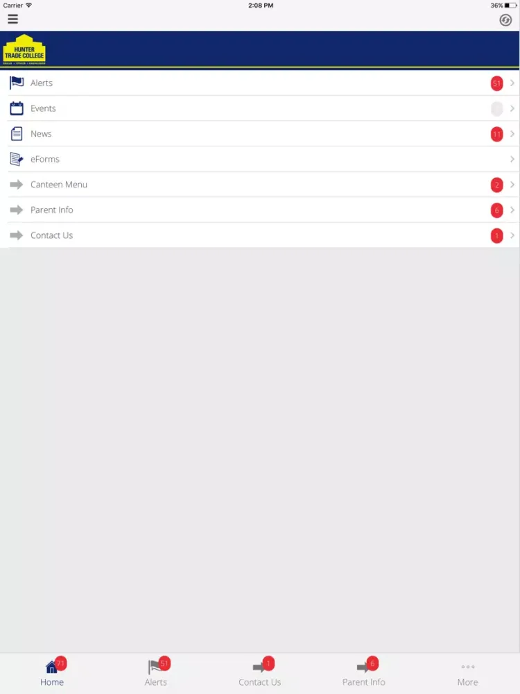 Hunter Trade College - Skoolbag iPad  स्क्रीनशॉट