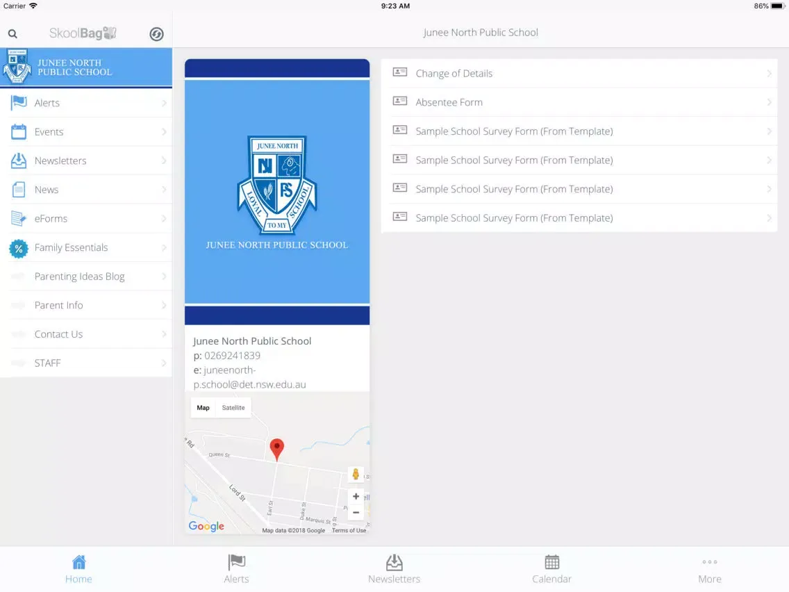 Ảnh chụp màn hình của Junee North Public School iPad 