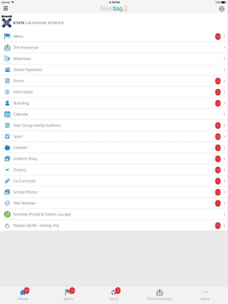 صور Knox Grammar Senior School - Skoolbag iPad 