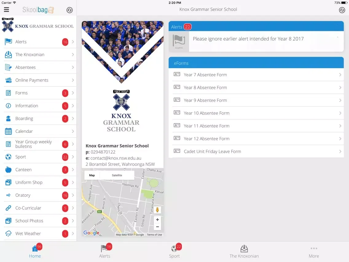صور Knox Grammar Senior School - Skoolbag iPad 