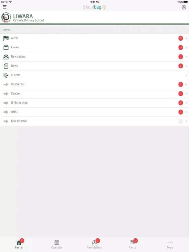 Liwara Catholic Primary School - Skoolbag iPad 應用截圖