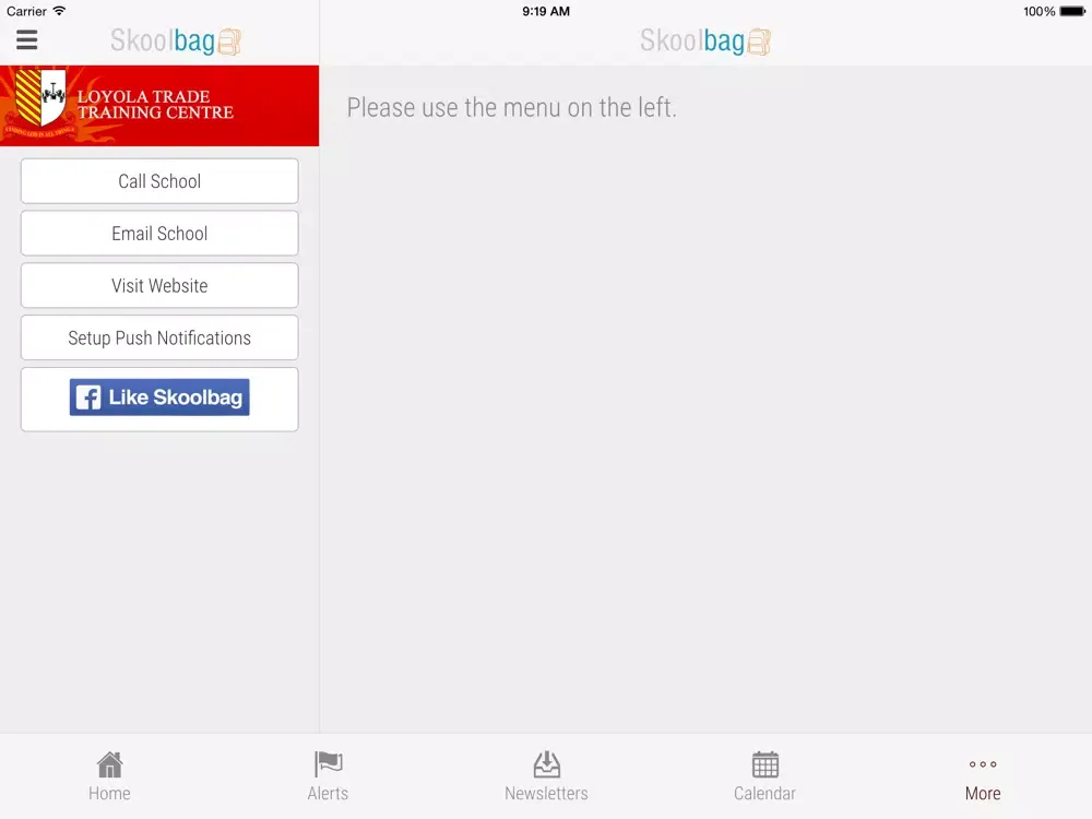 Loyola Trade Training Centre - Skoolbag iPad  Screenshots