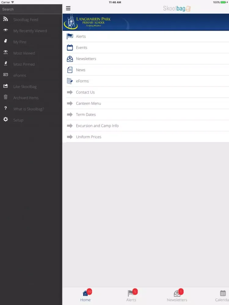 Capturas de pantalla de Langwarrin Park Primary School VIC - Skoolbag iPad 