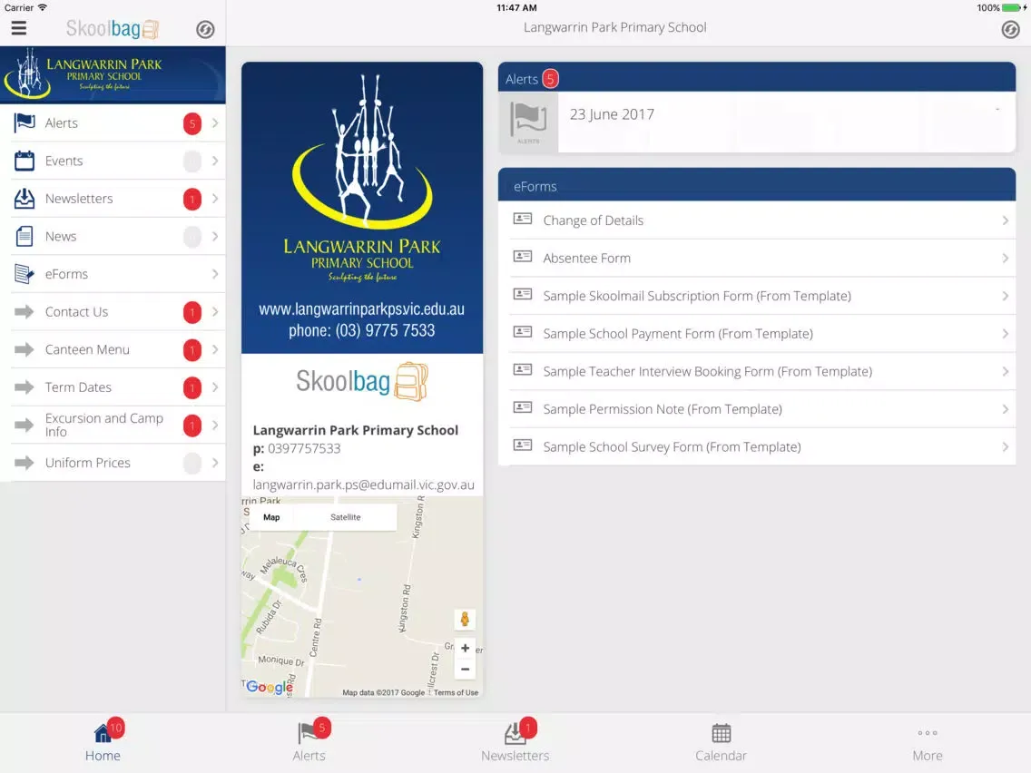 Capturas de pantalla de Langwarrin Park Primary School VIC - Skoolbag iPad 