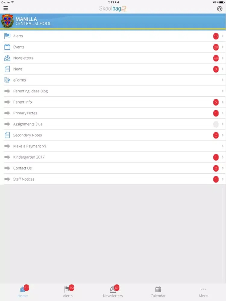 صور Manilla Central School - Skoolbag iPad 