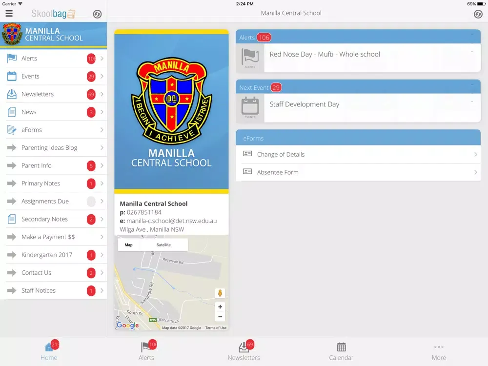 صور Manilla Central School - Skoolbag iPad 