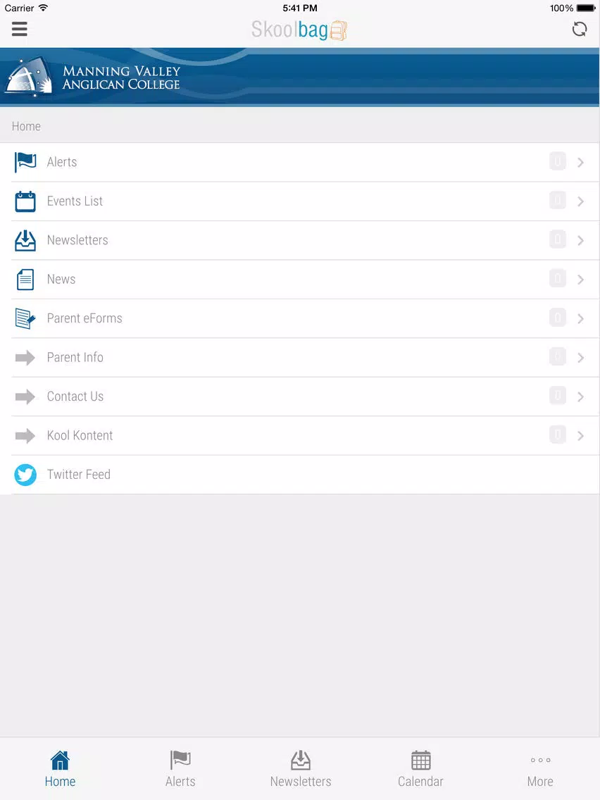 Manning Valley Anglican College - Skoolbag iPad 應用截圖
