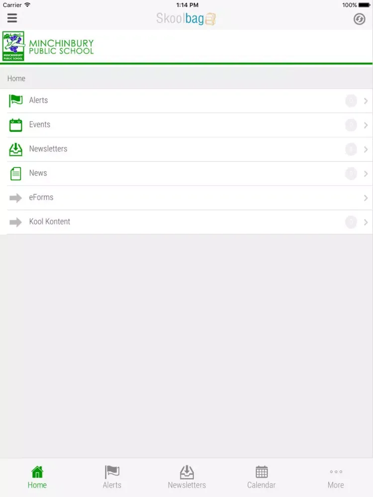 Tangkapan skrin Minchinbury Public School - Skoolbag iPad 