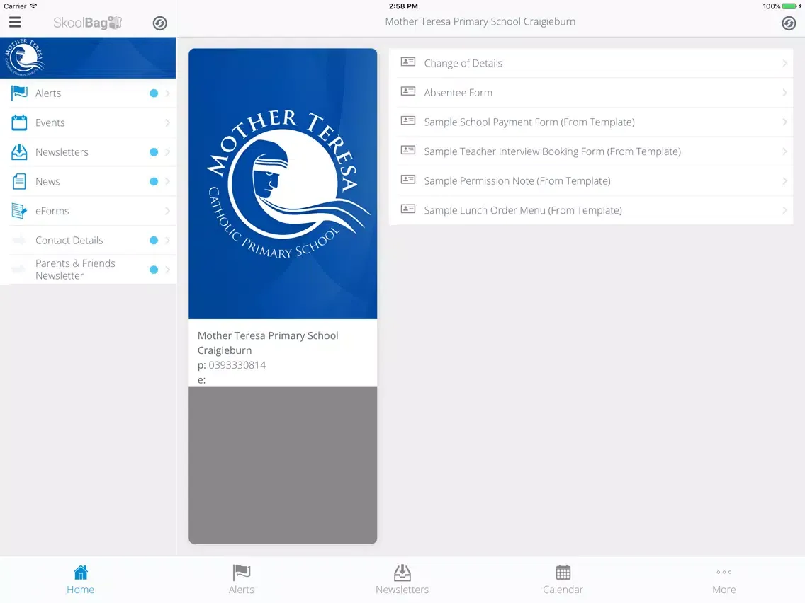 Mother Teresa Primary School Craigieburn iPad 應用截圖
