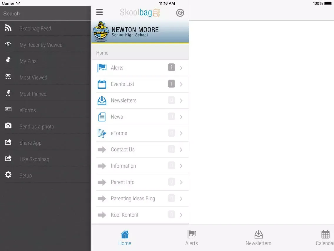 Capturas de tela do Newton Moore Senior High School - Skoolbag iPad 