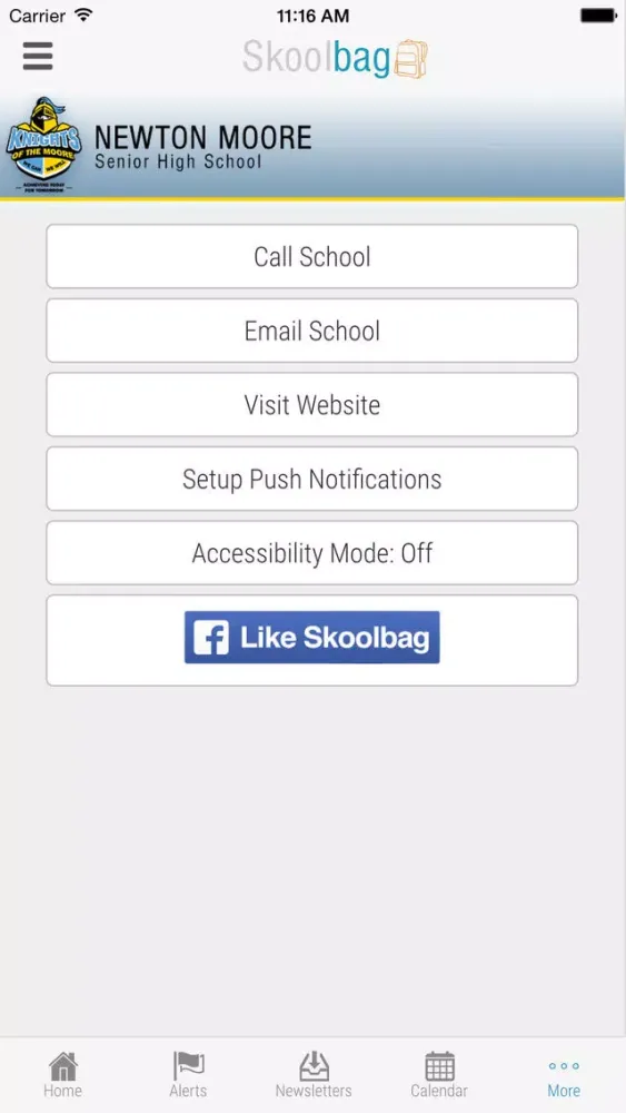 Capturas de tela do Newton Moore Senior High School - Skoolbag