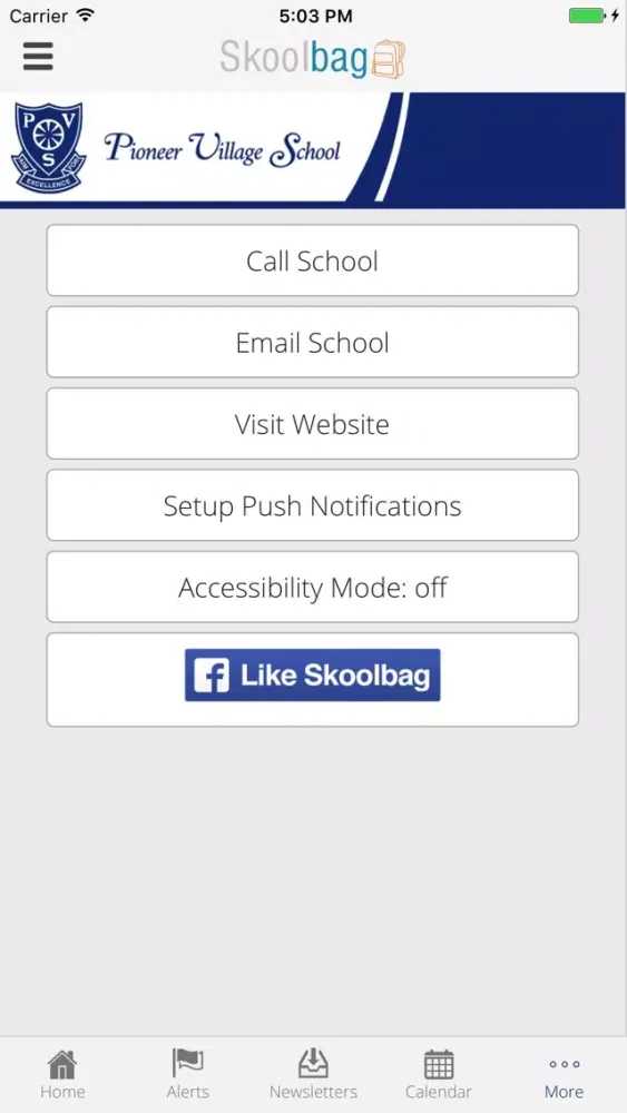 Pioneer Village School - Skoolbag Screenshots
