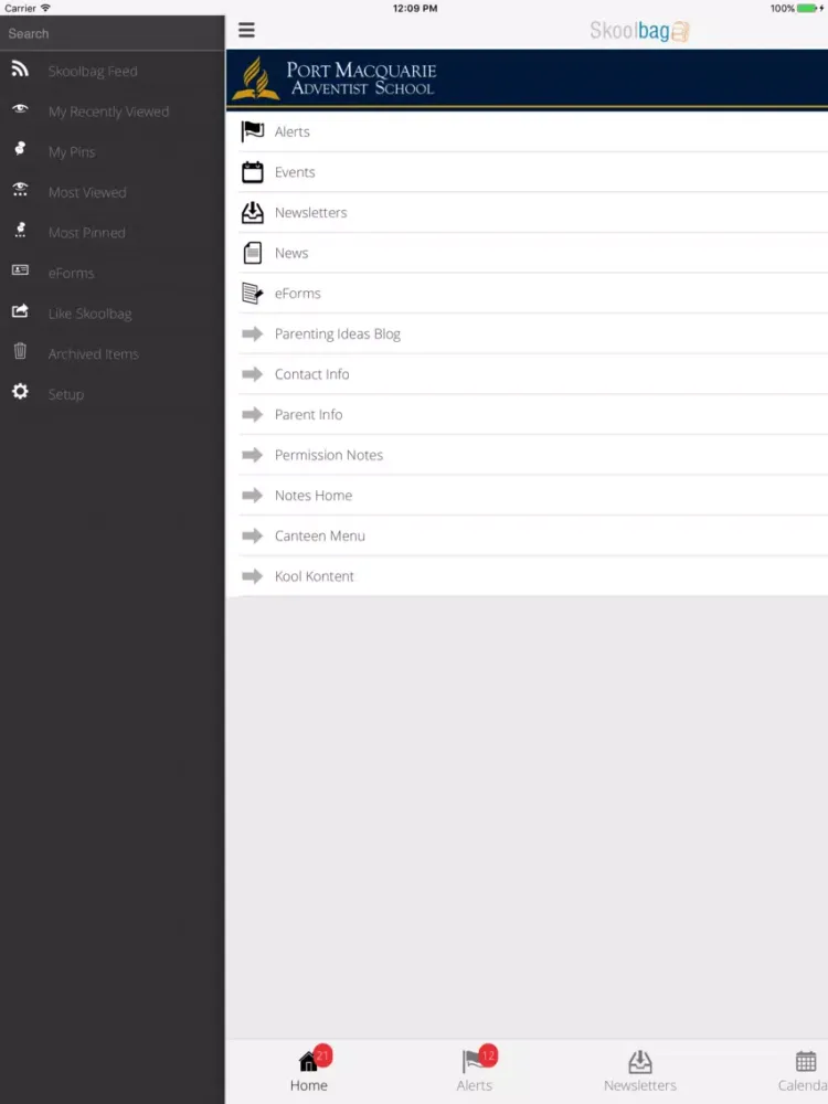 Ảnh chụp màn hình của Port Macquarie Adventist School - Skoolbag iPad 
