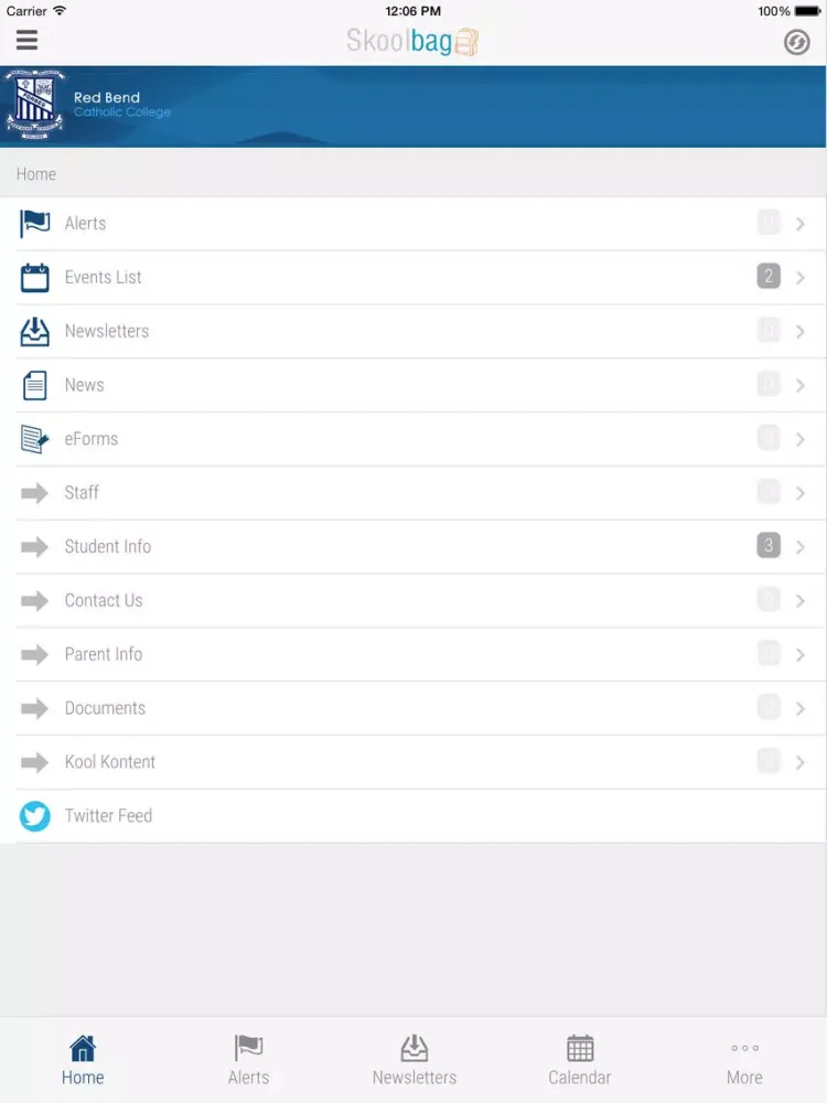 Screenshot di Red Bend Catholic College - Skoolbag iPad 